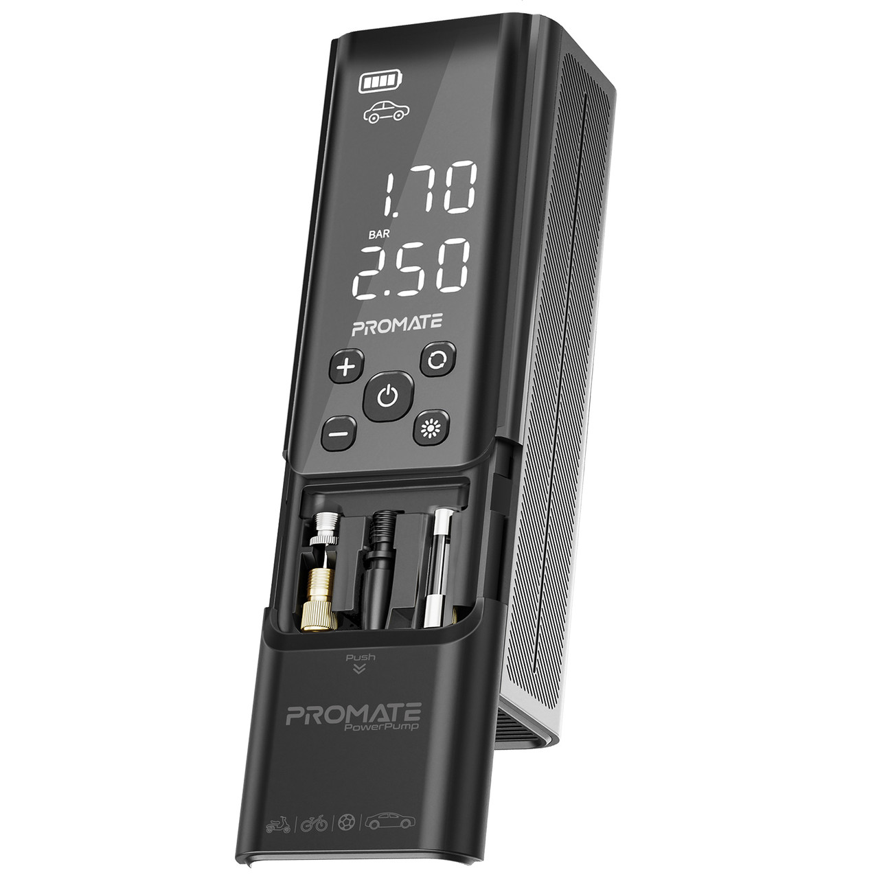 Автокомпресор Promate Powerpump 150 psi Black (powerpump.black)