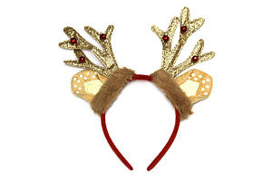 Обруч новорічний Ріжки оленя з дзвіночками ООПТ