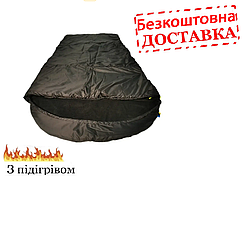 Тактичний зимовий спальний мішок -30°C з підігрівом від Power Bank, НОВИНКА!