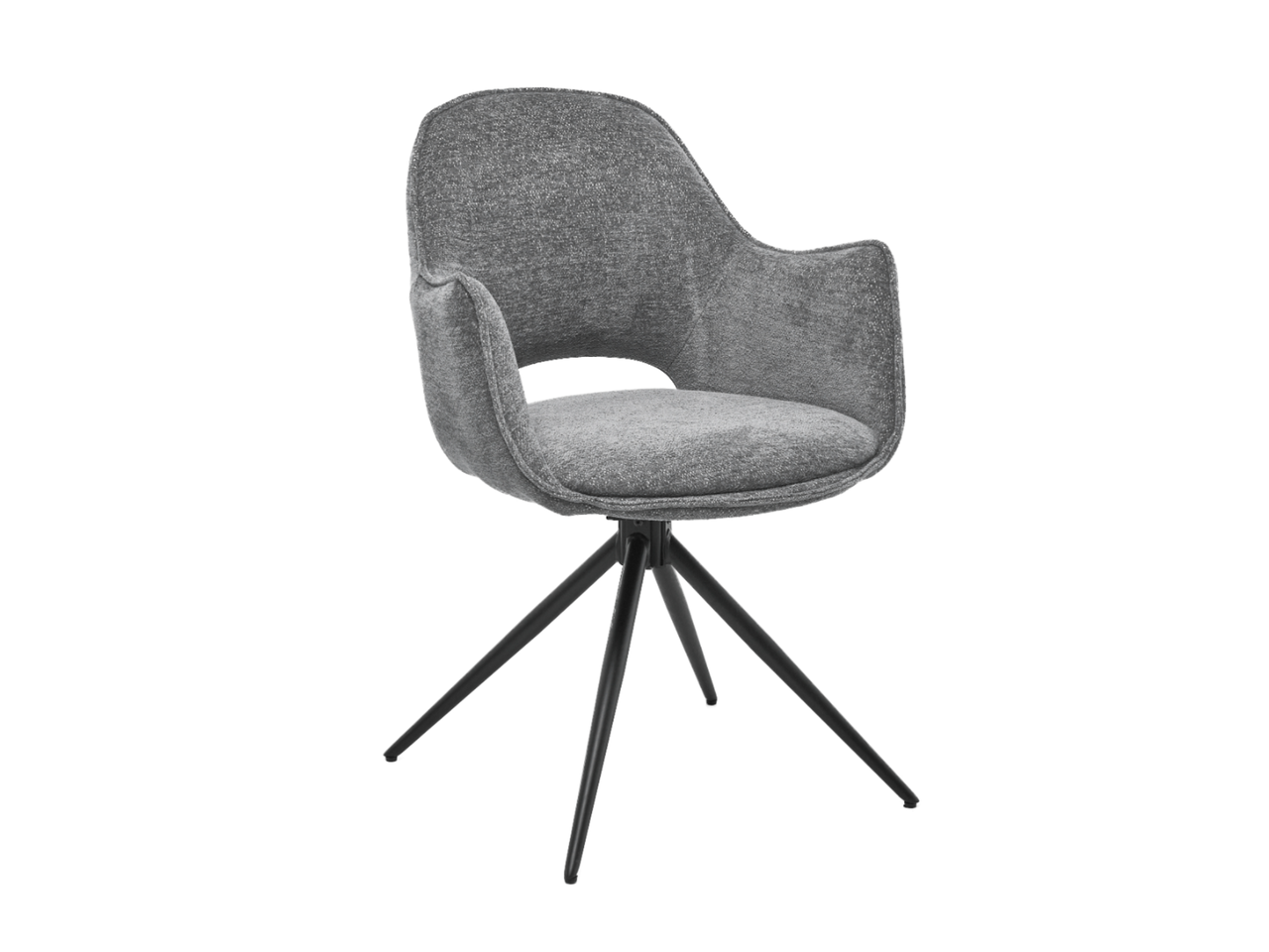 Стілець поворотний R-150 попільний + чорний, фото 1