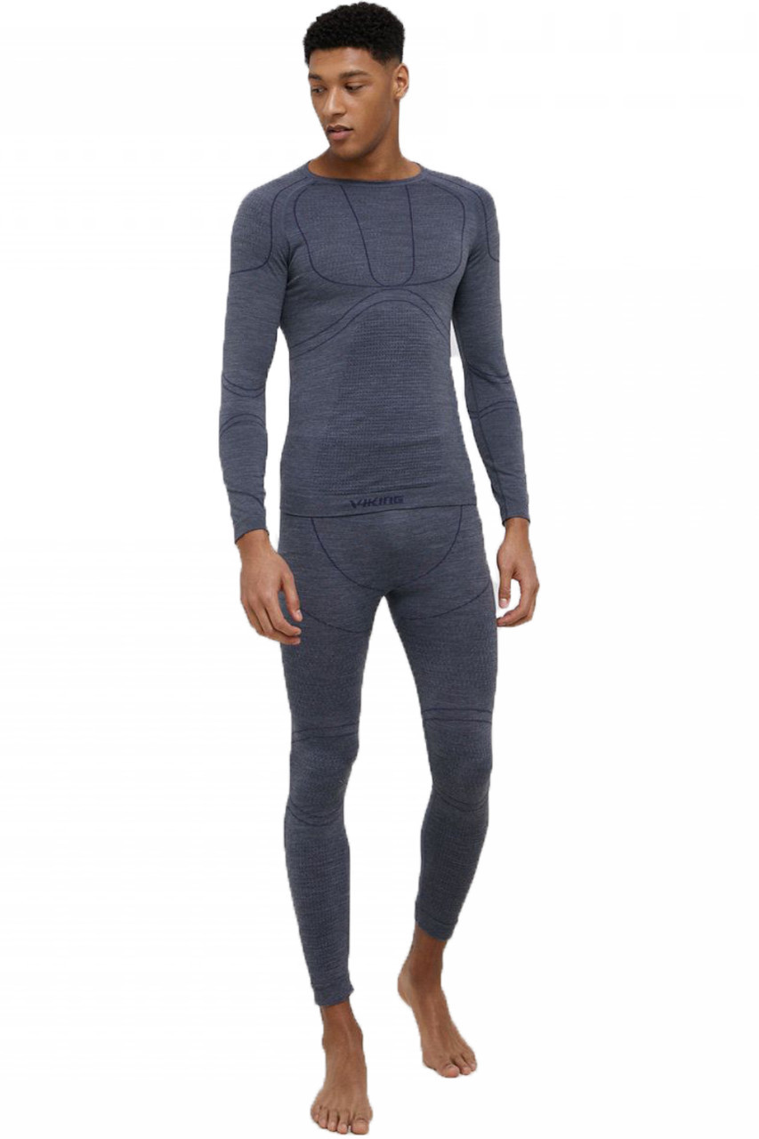 Термобілизна чоловіча Viking Lan Pro (set) 50% merinowool (XXL, dark grey/08)
