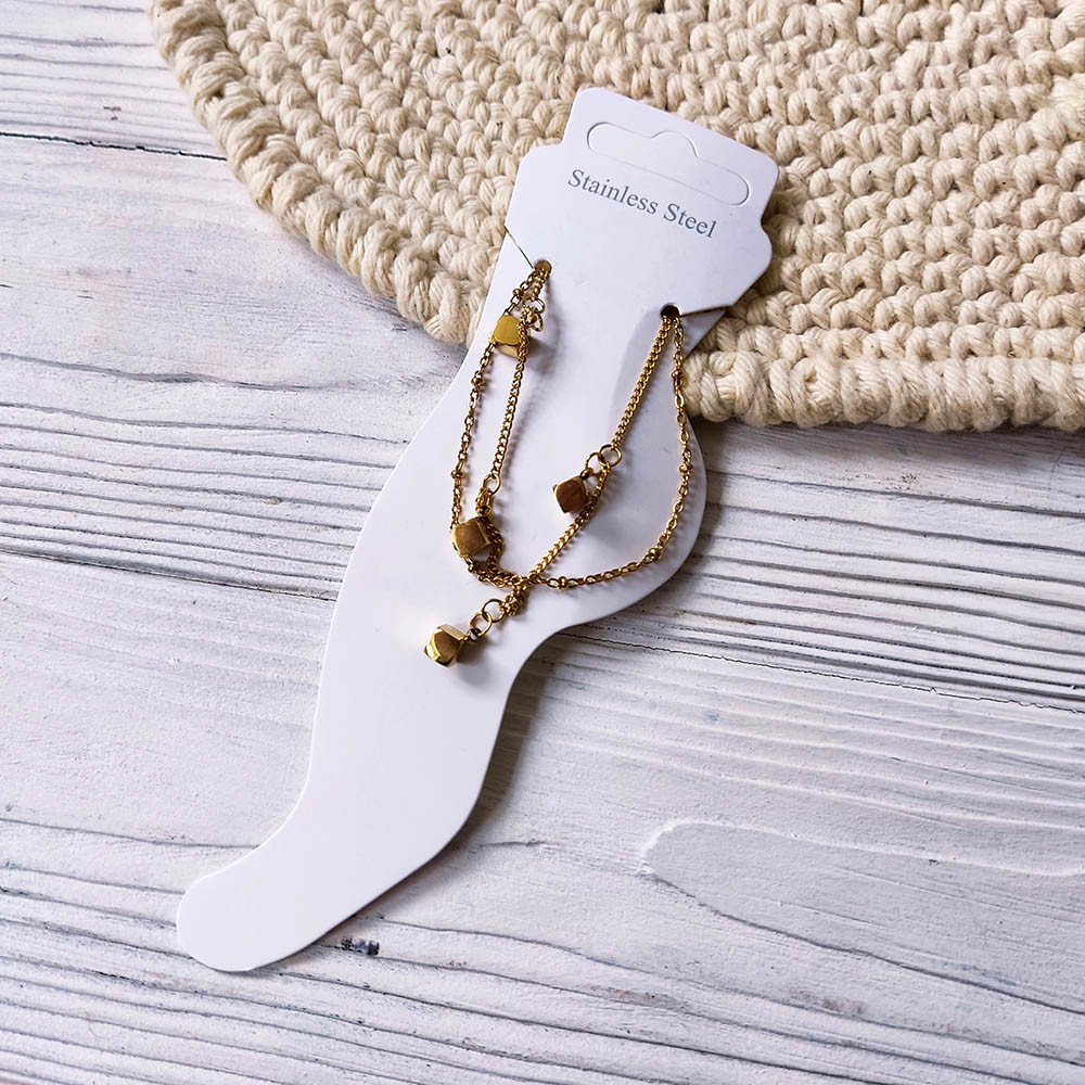 Браслет на ногу «Золоті кубики», фото 1