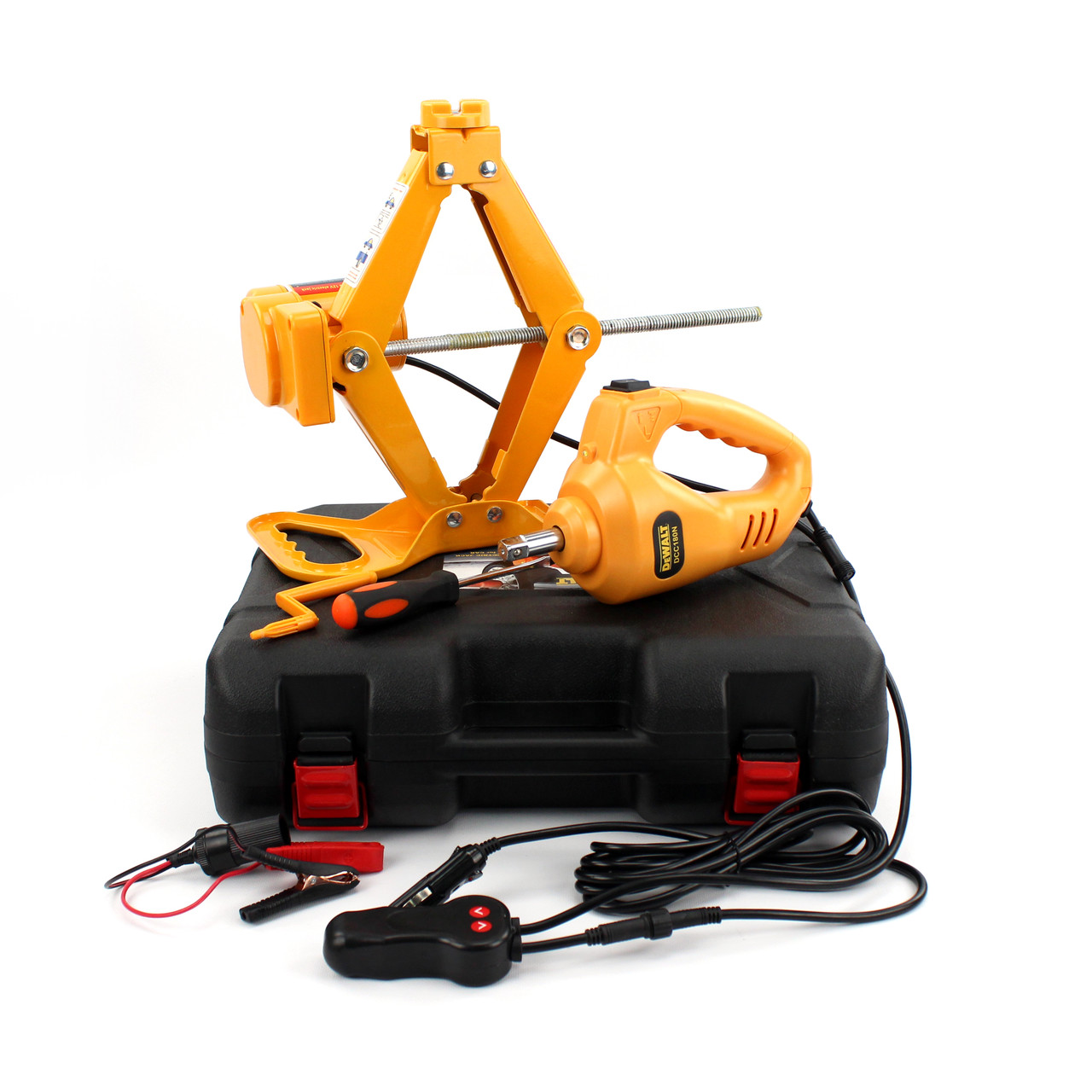 Автомобільний набір 2в1 DeWalt DCC180N 12V електродомкрат та електрогайковерт