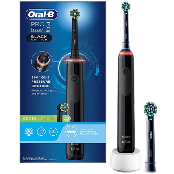 Електрична зубна щітка Oral-B D505.513.3 Pro 3 3000 Cross Action Black (2 нас.)