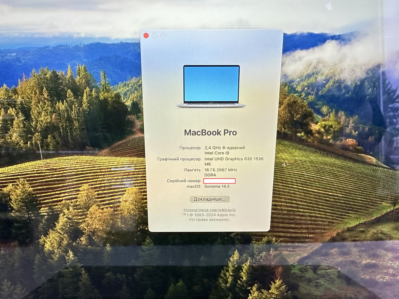 超上位モデル Apple MacBook Pro 16(2019, A2141) MacBook Pro (16 дюймів, 2019 р.) - Технічні характеристики