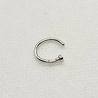 Срібна сережка для пирсинга носа вуха губи