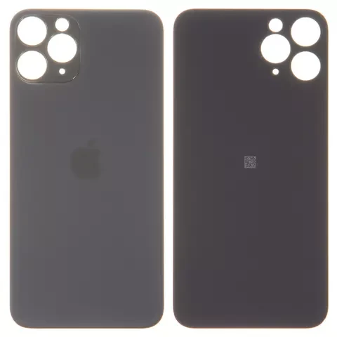 Задня панель корпусу для iPhone 11 Pro, сіра, не потрібно знімати скло камери, big hole, matte space gray, фото 1