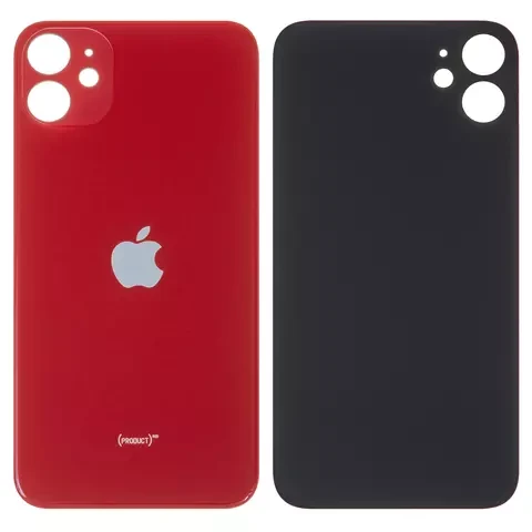 Задня панель корпусу для iPhone 11, червона, не потрібно знімати скло камери, big hole, фото 1