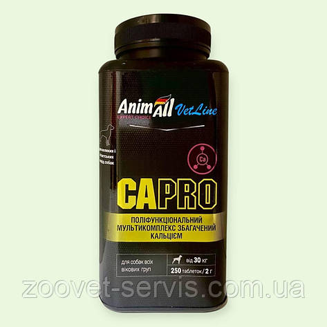 Мультикомплекс AnimAll VetLine Ca PRO для великих порід собак 250 таблеток по 2г 5393, фото 1