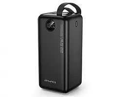 Зовнішній акумулятор power bank Awei P114K 50000 mAh / 22.5 W / Type-C / USB Black