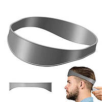 Силиконовая повязка шаблон для стрижки и переходов, серая