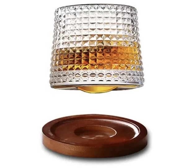 Склянка 160 мл що танцює з бамбуковою підставкою обертається, фото 1