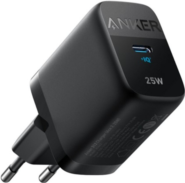 Зарядний пристрій — блок живлення ANKER PowerPort 312 PowerIQ Type-C (A2642G11) чорний