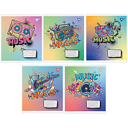 Зошит нотний А5+ 12 аркушів Yes Boombox style, 25 шт/уп.