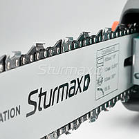 Sturmax CCM9940CR Акумуляторна ланцюгова пилка 20В Комплект АКБ 2АГ 2шт + подвійний З/П сумісний з Makita, фото 10