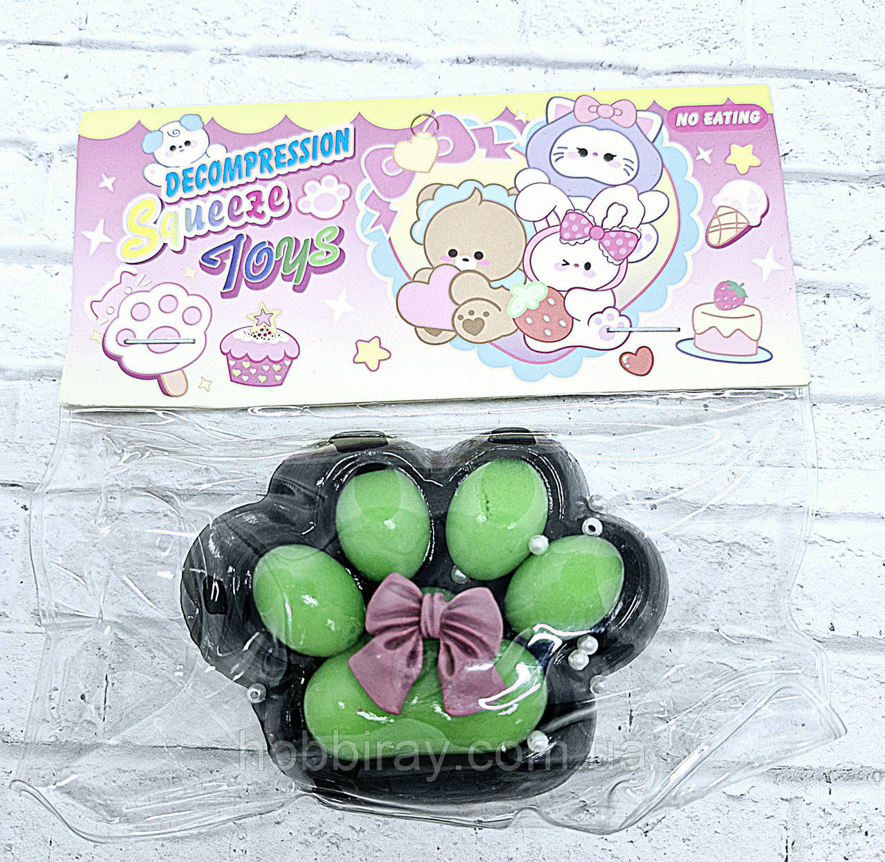 Таба лапка.  7см. Колір чорний з зеленим., фото 1