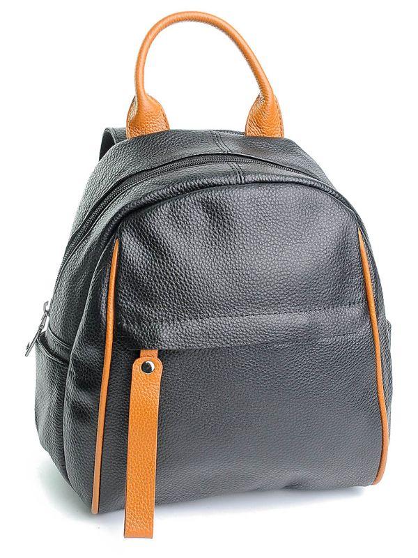 Жіночий шкіряний рюкзак 301 Black. Купити жіночі рюкзаки гуртом і в роздріб із натуральної шкіри в Україні