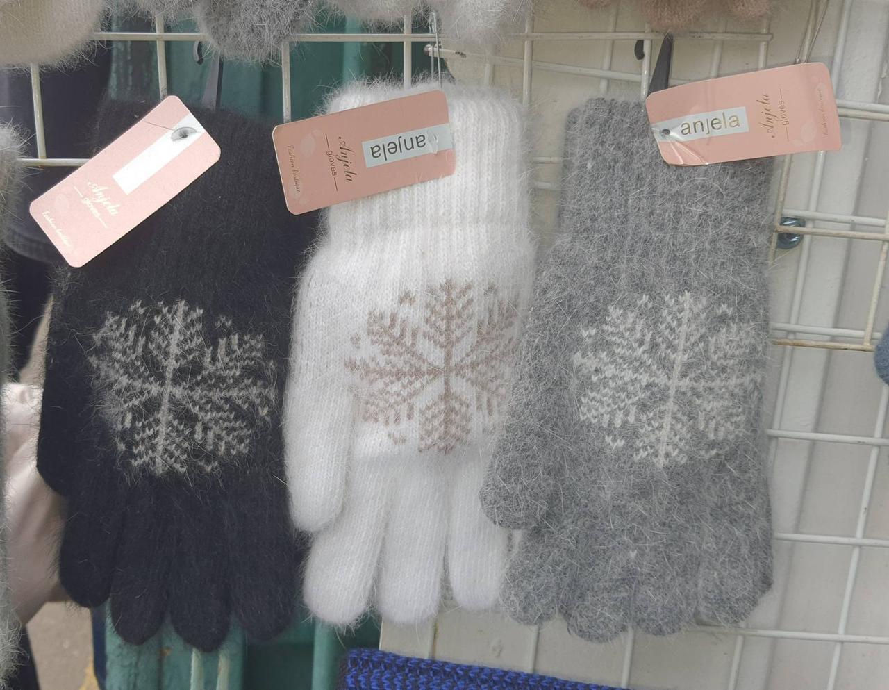 Рукавички жіночі ангора, фото 1