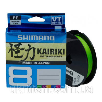 Оригінал! Шнур Shimano Kairiki 8 PE Mantis Green 150m 0.06mm 5.3kg (59WPLA58R00) - Вища Якість!