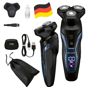 Роторна електробритва SilverCrest SRR 3.7 A1 (60 хв, мережа, USB, подвійні головки, Німеччина)