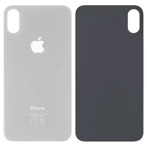 Задня панель корпусу для iPhone XS, біла, не потрібно знімати скло камери, big hole, фото 1