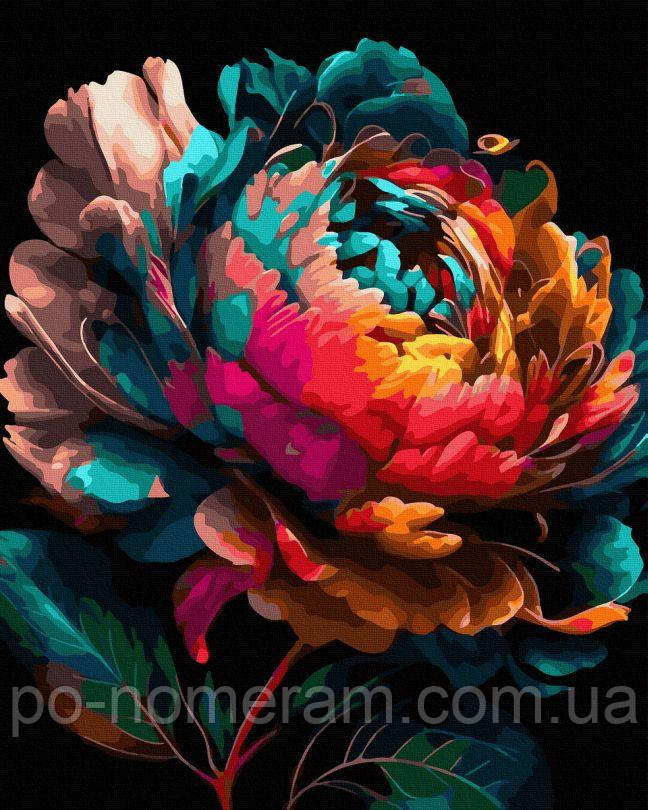 Новинка Картина за номерами Райдужна квітка (BRM47406) 40 х 50 см, фото 1