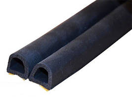 Дверний ущільнювач D профіль 14*12 40м чорний