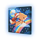 Новинка Розмальовки за номерами Riviera Blanca Райдужний сон (з підсвіткою) (GR1-018) 25 х 25 см, фото 2