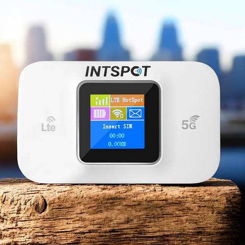 Переносной Wi-Fi роутер INTSPOT на SIM-карту, 4G LTE, 3000 мАч, до 10 ...