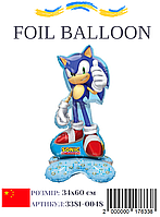 Фольгований шар Соник на підставці 34х60 см (Китай) в упаковці