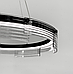 Люстра із підвісним чорним кільцем з графітовими пластинами Ø 80 см MJ 231-800 BK, фото 3