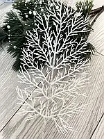 Гілочка для новорічного декору, додавання до новорічних композицій та прикрашання ялинок біла