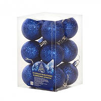 Набір ялинкових куль 4 см 12 штук NewYEAR 8104-4 (blue) Синій