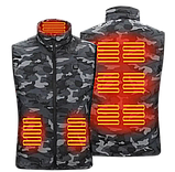 Терможилет із підігрівом 9 зон обігріву МК156 розмір М камуфляж, 3 режими регулювання температури 25-55 °C, фото 10