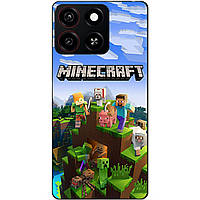 Силіконовий чохол бампер для Zte Blade A35 з малюнком Minecraft Майнкрафт