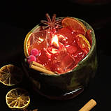 Ароматизована гелева свічка Чародійка Пряний коктейль в керамічній формі, фото 4