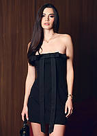 Платье Женское Стаф Черное Однотонное Новогодняя Коллекция Staff Ba New Year Collection Shopingo Сукня Жіноча