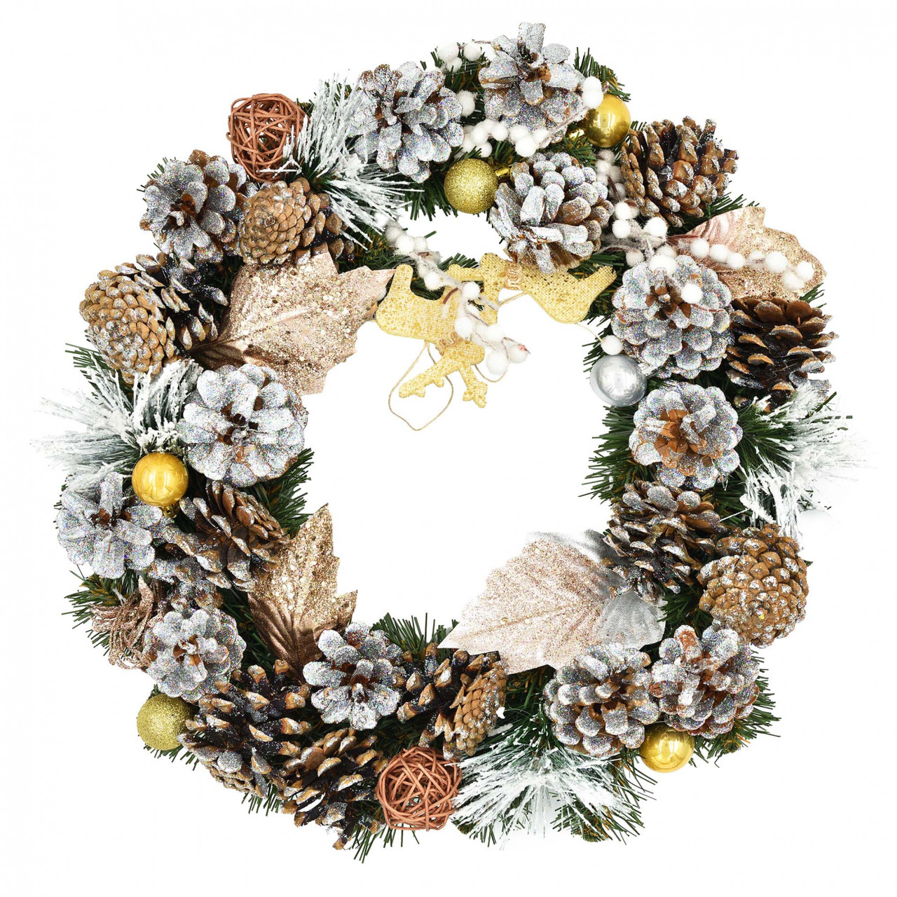 Вінок  "Богема" d-35 см прикрашений, фото 1