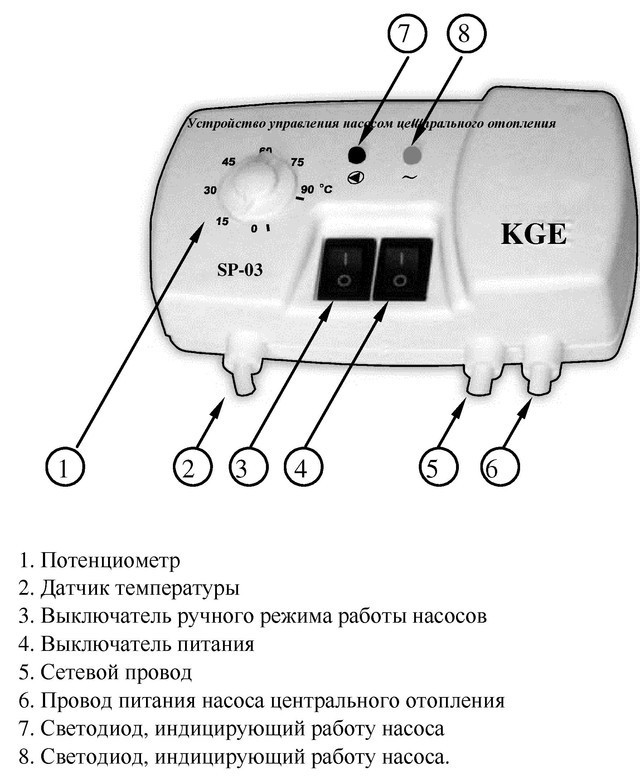 Контроллер насоса ЦО "KG" АртSP-03 - фото 3 - id-p451065340