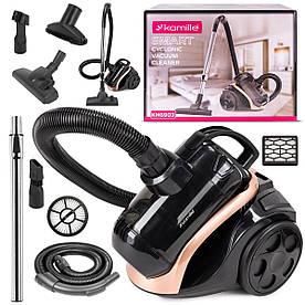 Пилосос циклонний 800 Вт чорний-золотий з аксесуарами та фільтром HEPA