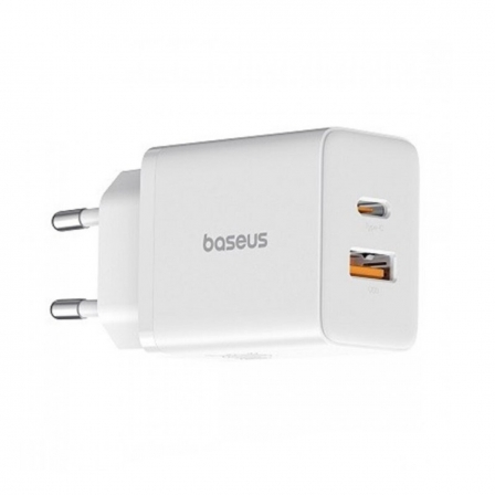 Мережевий зарядний пристрій Baseus Cube Fast Charger C+U 30W EU Moon White (P10111404213-00)