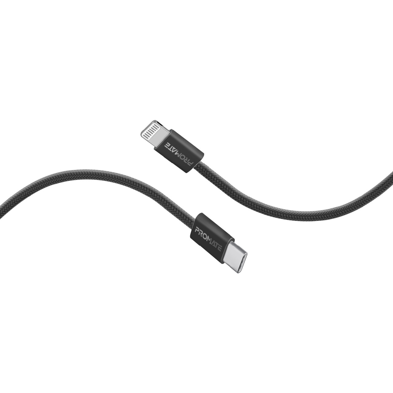 Кабель Promate EcoLine-Ci120 USB-C to Lightning 27W Power Delivery 1.2 м Black (ecoline-ci120.black)