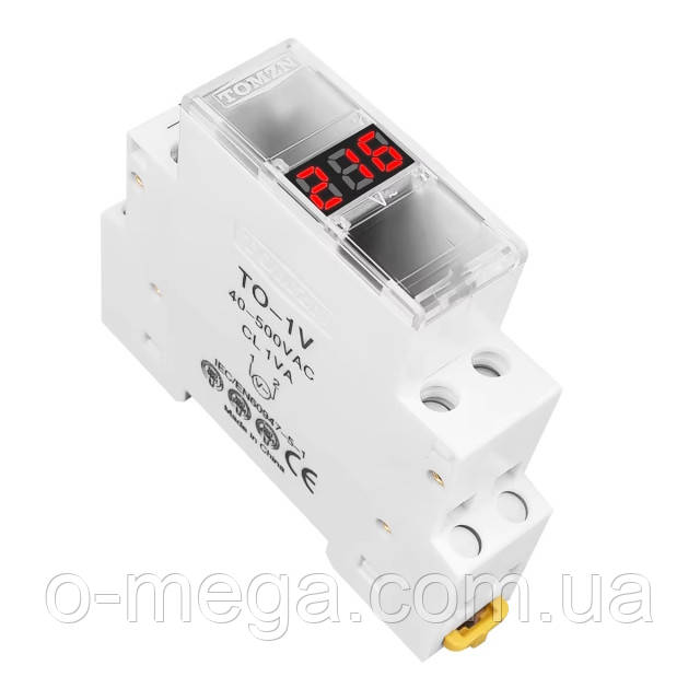 Вольтметр TOMZN цифровий AC 40-500V однофазний DIN, фото 1