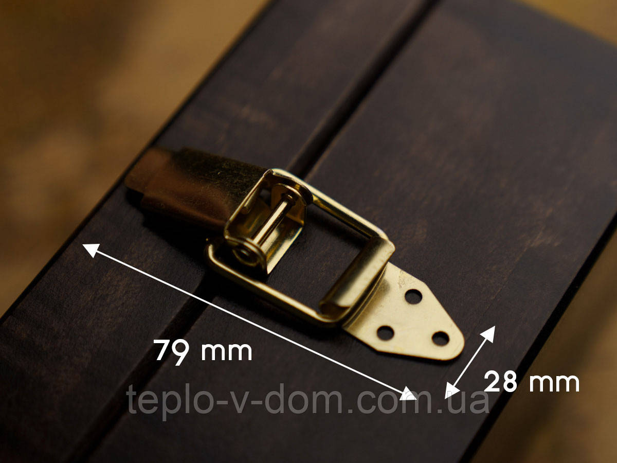 Замок затяжний. 79х28мм Колір "Золото", фото 1
