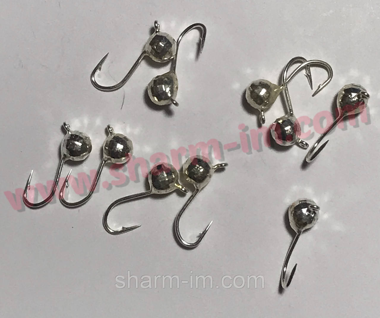 Мормилка вольфрамова Bravo 1730-SIL 3,0 мм 0,24 г Куля з вушком дрібна грань