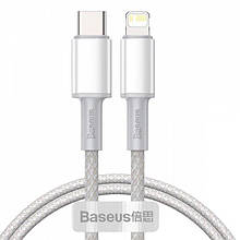 Кабель Baseus High Density Braided Type-C to Lightning PD 20W (1m) (білий)