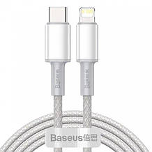 Кабель Baseus High Density Braided Type-C to Lightning PD 20W (2m) (білий)