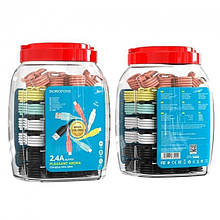 Кабель Borofone BX40 USB - MicroUSB (банка 30шт) (mix)