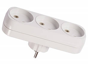 Трійник Luxel без заземлення вертикальний