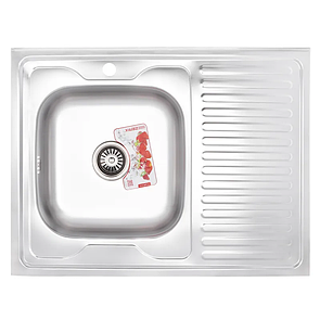 Майка кухонна ZERIX Z8060L-08-180E (SATIN) (ZS0604)  kr